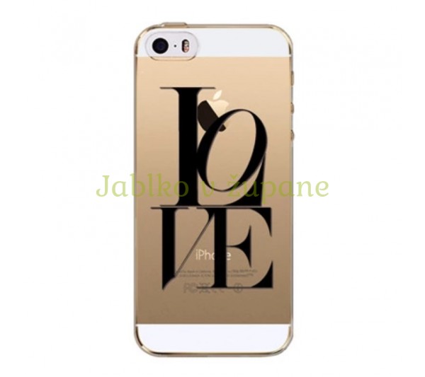 Kryt LOVE iPhone 5/5S/SE - čierny